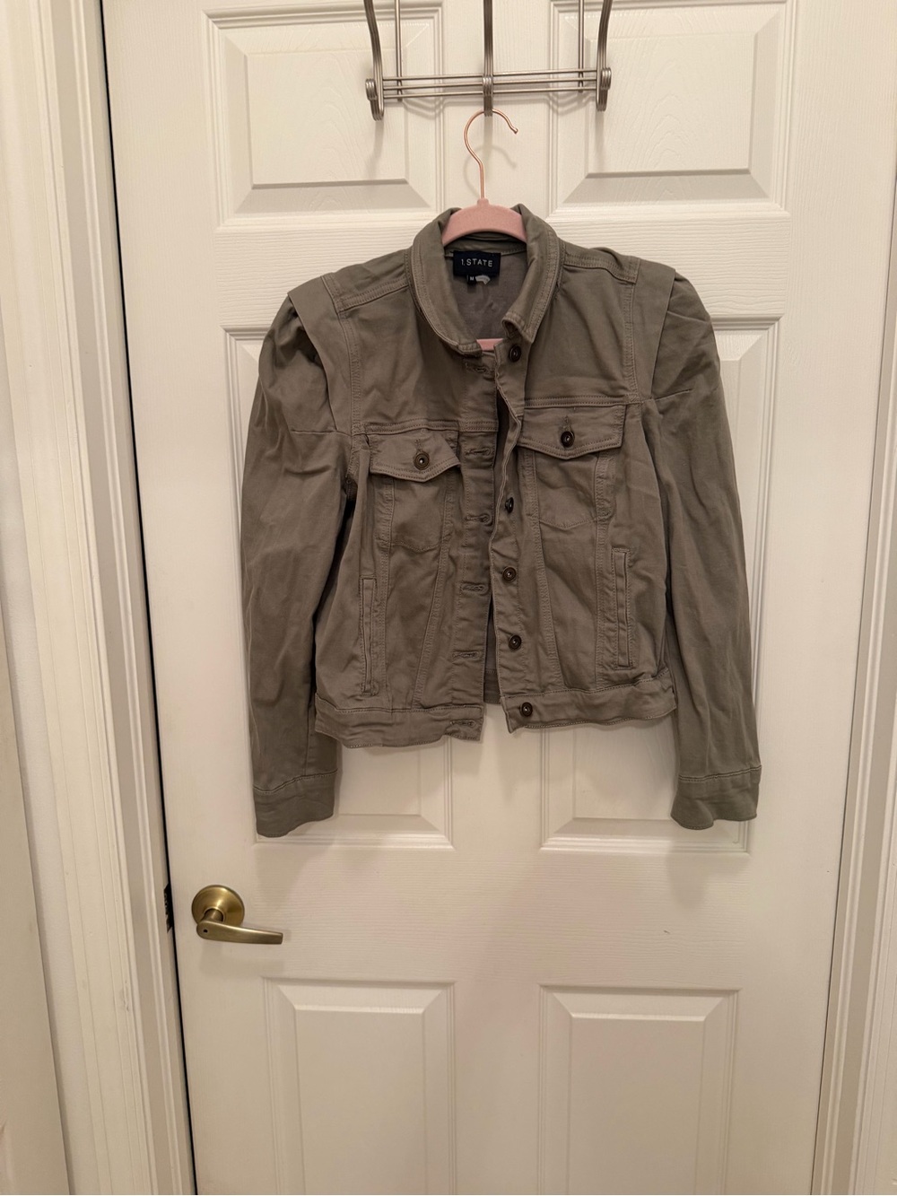 1. State Olive Green Cotton Utility Jacket